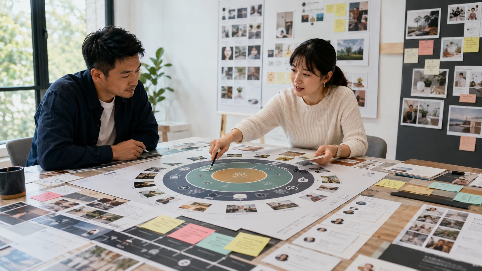 企業負責人與品牌顧問透過黃金圈、顧客資料和競爭觀察共同整理品牌核心。
